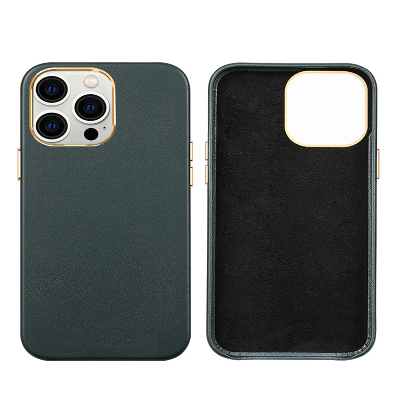 Apple iPhone12Pro Mobiele telefoon hoes magnetische zuiging draadloos opladen mobiele telefoon lederen hoesje