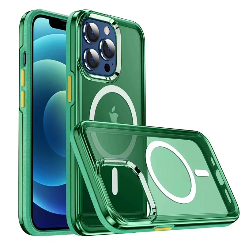 Geschikt voor iPhone 13 Magentic Case, transparant magnetisch ontwerp draadloze snelle oplaadbeschermingskast