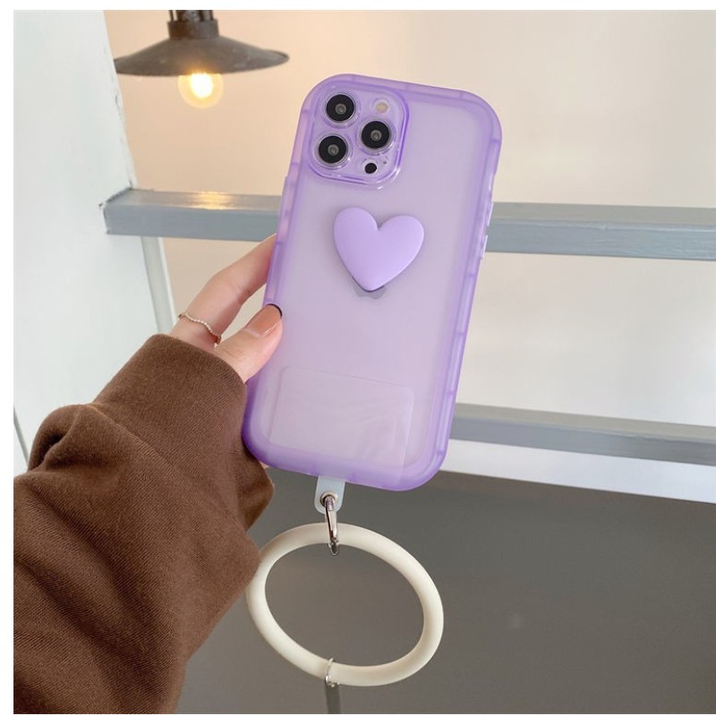 Geschikt voor Apple iPhone13Pro mobiele telefoonhoes, Silicone Mobile Phone Case, Bracelet Love Soft Case