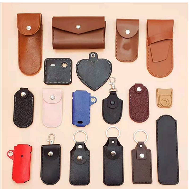 Lederen Key Buckle, USB Drive Leather Case, verschillende kleine lederen items, lederen portemonnee kaartkoffer