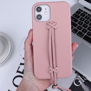 Denieuwe Apple iPhone 15 Minimalistische Solid Color Echt lederen telefoonhoesje heeft een volledige lederen band draagtas en een 360 graden volledige wrap anti -val en botsing telefoonhoes